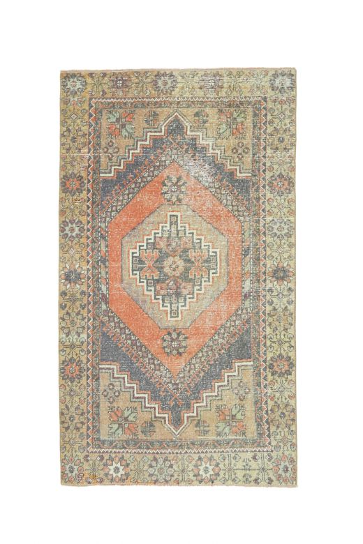 3x6 Handmade Vintage Area Rug