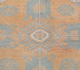 3x6 Semi-Antique Hand-knotted Area Orange Rug - Thumbnail