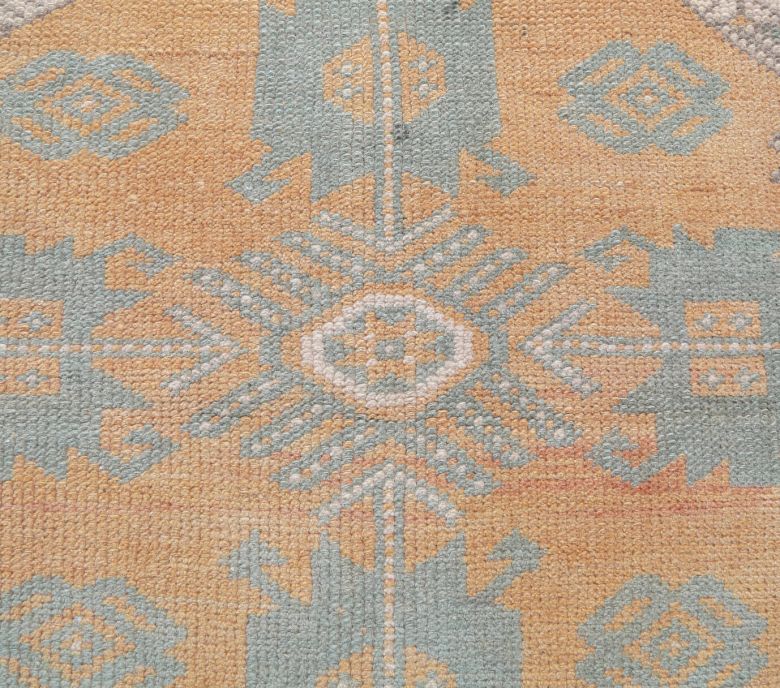 3x6 Semi-Antique Hand-knotted Area Orange Rug