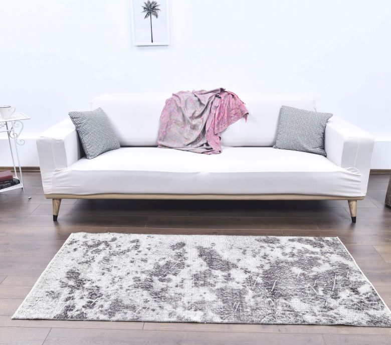 Vintage Distressed Anatolian Small Rug