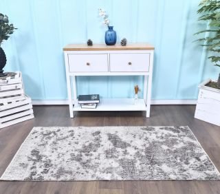 Vintage Distressed Anatolian Small Rug - Thumbnail