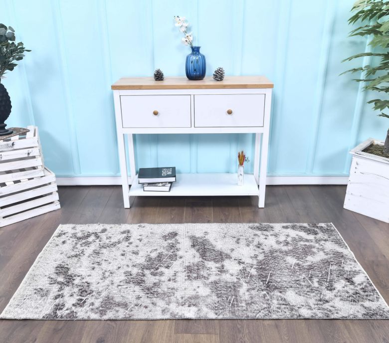 Vintage Distressed Anatolian Small Rug