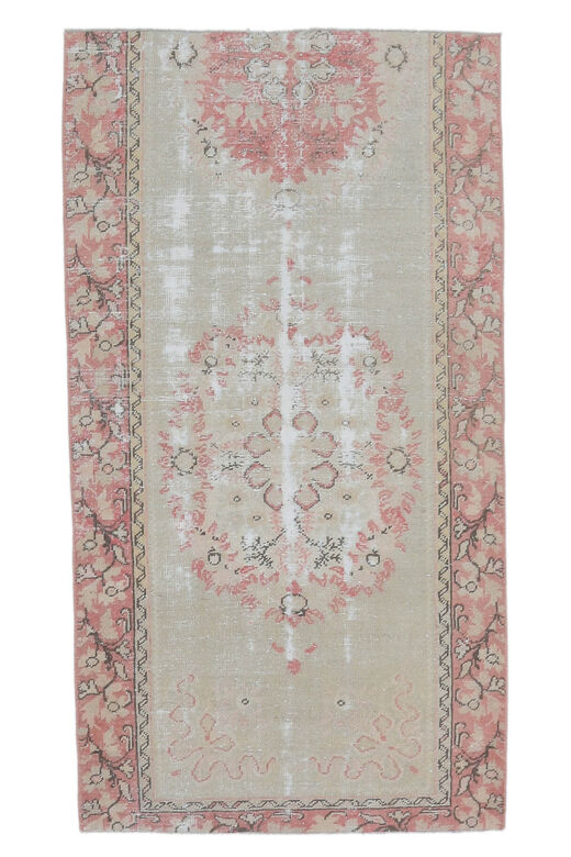 3x6 Vintage Handmade Distressed Area Rug