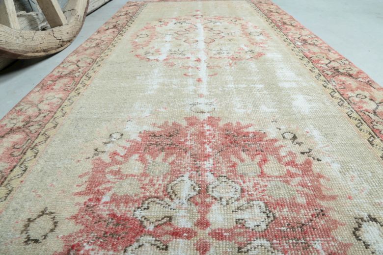 3x6 Vintage Handmade Distressed Area Rug