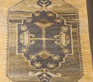 Turkish Vintage Oushak Runner Rug - Thumbnail