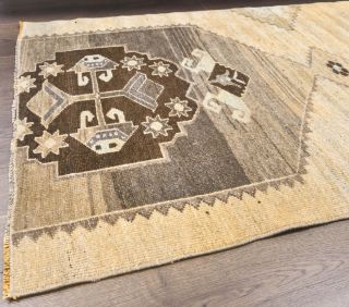 Turkish Vintage Oushak Runner Rug - Thumbnail