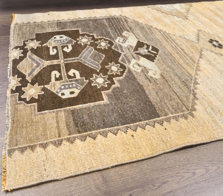 Turkish Vintage Oushak Runner Rug