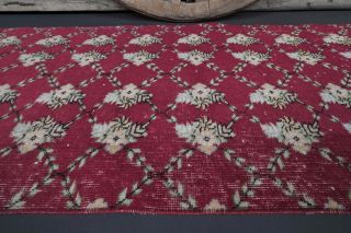 Vintage Red Runner Rug - Thumbnail