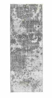 Vintage Gray Anatolian Runner Rug - Thumbnail