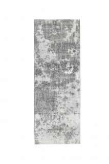 Vintage Gray Anatolian Runner Rug - Thumbnail