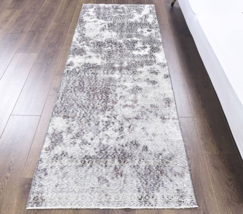 Vintage Gray Anatolian Runner Rug