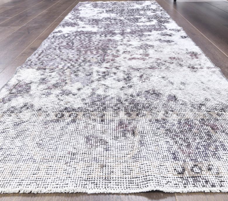 Vintage Gray Anatolian Runner Rug