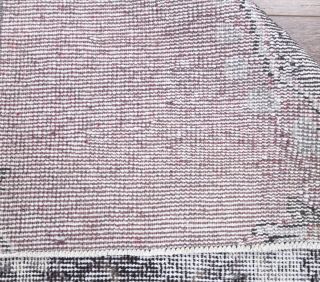 Vintage Gray Anatolian Runner Rug - Thumbnail