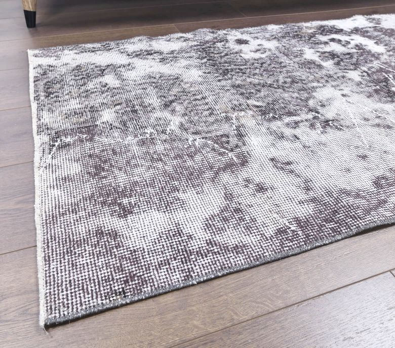 Vintage Gray Anatolian Runner Rug