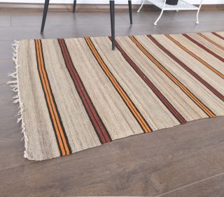 3x7 Vintage Handmade Kilim Runner Rug - Thumbnail