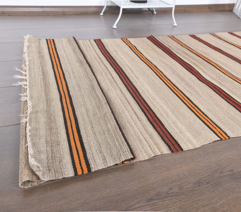 3x7 Vintage Handmade Kilim Runner Rug