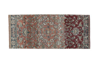 Floral Design Vintage Anatolian Runner Rug - Thumbnail