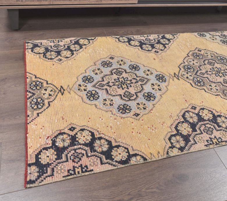 3x7 Vintage Handwoven Anatolian Runner Rug