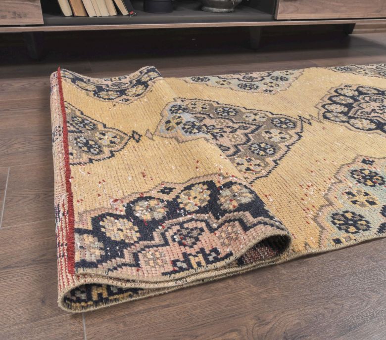 3x7 Vintage Handwoven Anatolian Runner Rug