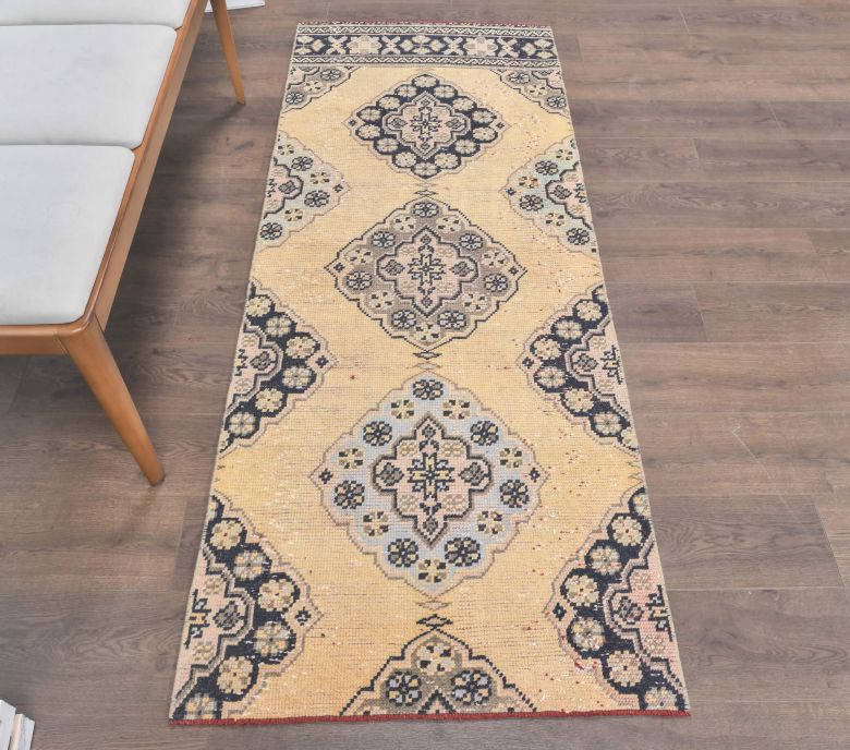 3x7 Vintage Handwoven Anatolian Runner Rug