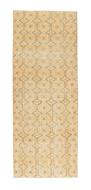 Vintage Orange Anatolian Runner Rug