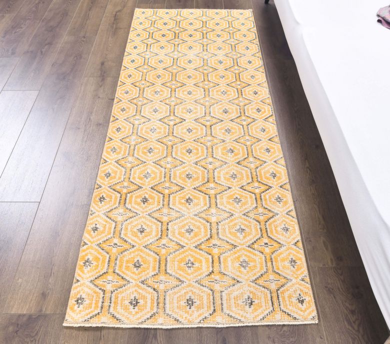 Vintage Orange Anatolian Runner Rug