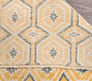 Vintage Orange Anatolian Runner Rug - Thumbnail