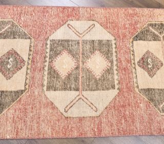 Vintage Orange Runner Rug - Thumbnail