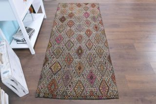 3x7 Wool Vintage Runner Rug - Thumbnail