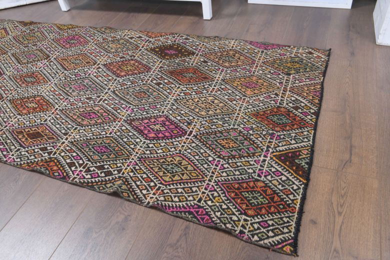 3x7 Wool Vintage Runner Rug