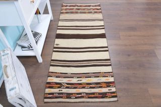 3x7 Wool Vintage Runner Rug - Thumbnail