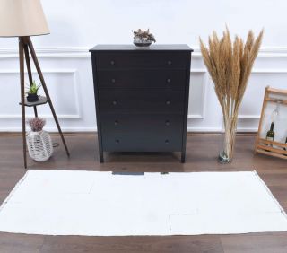 3x7 Wool Vintage Runner Rug - Thumbnail