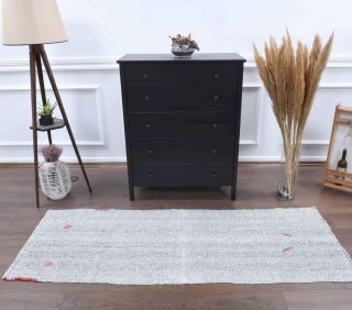 3x7 Wool Vintage Runner Rug - Thumbnail