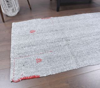 3x7 Wool Vintage Runner Rug - Thumbnail