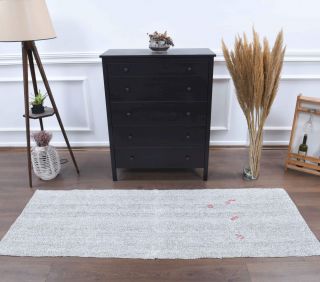 3x7 Wool Vintage Runner Rug - Thumbnail