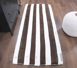 3x7 Wool Vintage Runner Rug - Thumbnail