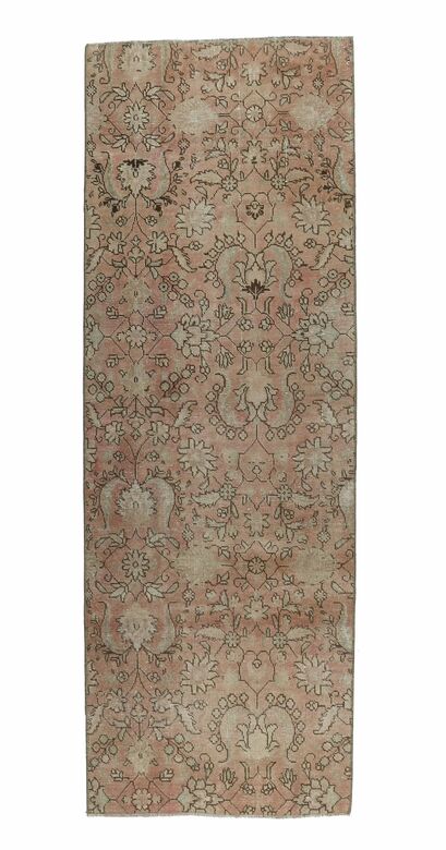 Floral Vintage Oushak Runner Rug