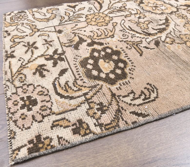 Vintage Brown Runner Rug