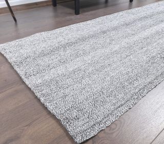 3x8 Vintage Kilim Rug Gray Runner - Thumbnail