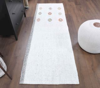 3x8 Wool Vintage Runner Rug - Thumbnail