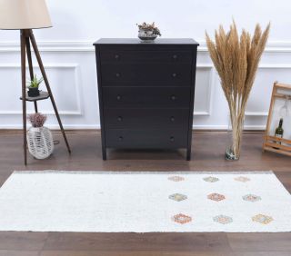 3x8 Wool Vintage Runner Rug - Thumbnail