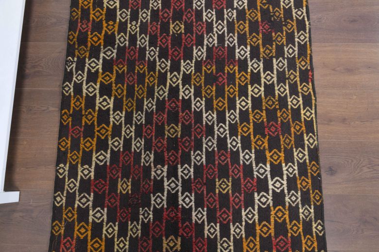 3x8 Wool Vintage Runner Rug