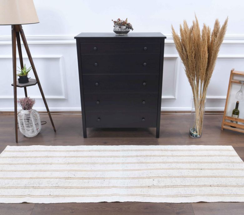 3x8 Wool Vintage Runner Rug