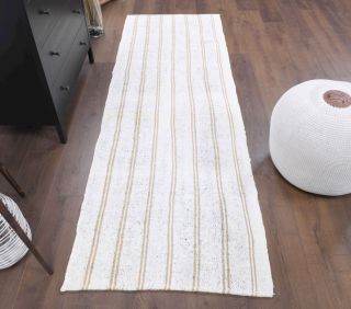 3x8 Wool Vintage Runner Rug - Thumbnail