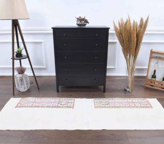 3x8 Wool Vintage Runner Rug - Thumbnail