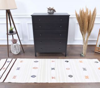 3x8 Wool Vintage Runner Rug - Thumbnail