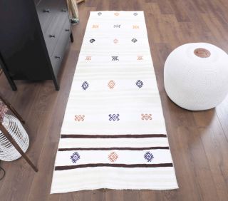 3x8 Wool Vintage Runner Rug - Thumbnail