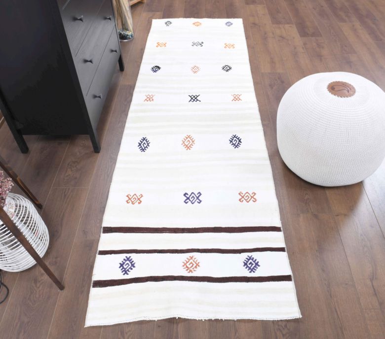 3x8 Wool Vintage Runner Rug