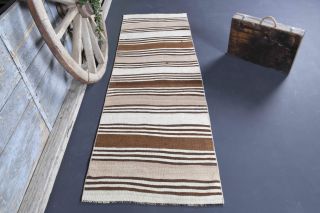 3x8 Wool Vintage Runner Rug - Thumbnail