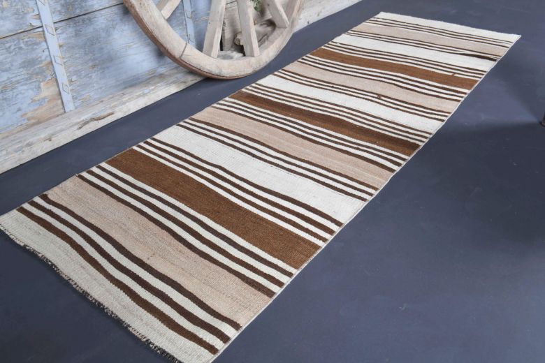 3x8 Wool Vintage Runner Rug